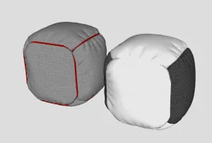 布艺拼接懒人坐墩SU模型 SU模型下载