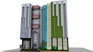 伊斯兰风格高层建筑SU模型 SU模型下载