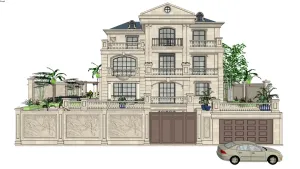 欧式建筑别墅SU模型 SU模型下载