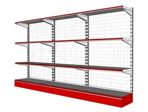 超市货架陈列架SU模型 SU模型下载