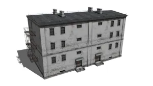 复古老旧楼房SU模型 SU模型下载