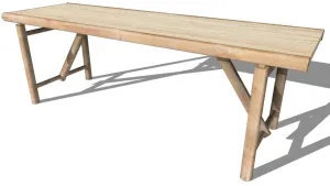 原木风竹节长桌SU模型 SU模型下载