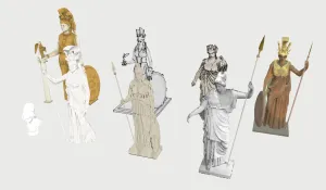 雅典娜女神雕塑组合SU模型 SU模型下载