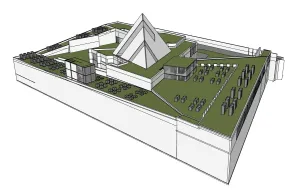 金字塔顶现代美术馆SU模型 SU模型下载
