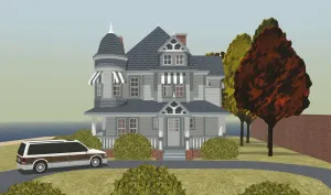 维多利亚式滨海庄园SU模型 SU模型免费下载 - 草图大师维多利亚式滨海庄园SU模型模型