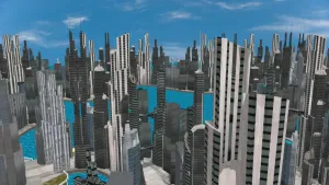 未来环形围海城市SU模型 SU模型免费下载 - 草图大师未来环形围海城市SU模型模型