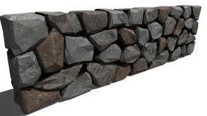 自然块石文化石墙SU模型 SU模型下载