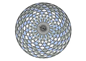 三角网格穹顶SU模型 SU模型免费下载 - 草图大师三角网格穹顶SU模型模型