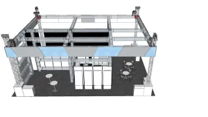 现代模块化展会展台SU模型 SU模型下载