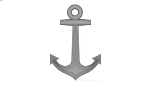 复古船锚点装饰SU模型 SU模型下载