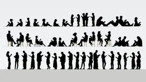 2D阅读人物剪影SU模型 - SU模型免费下载_sketchup模型