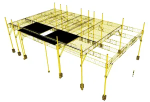 工地桁架防护脚手架SU模型 SU模型下载