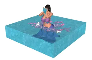 水中花境女性角色SU模型 - SU模型免费下载_sketchup模型