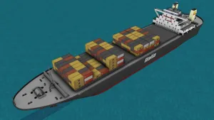 集装箱货轮航运SU模型 SU模型下载