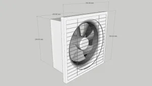 方形壁挂式排气扇SU模型 SU模型下载