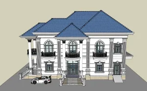 法式古典两层别墅SU模型 SU模型免费下载 - 草图大师法式古典两层别墅SU模型模型