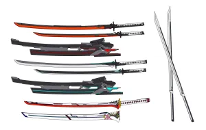 赛博科幻武士刀套装SU模型 SU模型下载