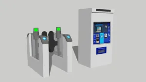 翼闸机与自助终端SU模型 SU模型下载