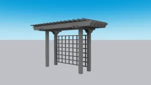 格栅花架藤架葡萄架SU模型 SU模型下载