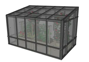阳光房种植温室SU模型 SU模型下载