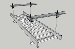 电缆桥架支吊架SU模型 SU模型下载