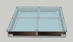 方形玻璃天井采光井SU模型 SU模型下载