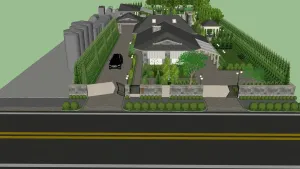 欧式酒庄庄园建筑SU模型 SU模型下载