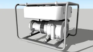 框架式工业发电机SU模型 - SU模型免费下载_sketchup模型