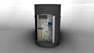 油桶改造工具箱子收纳柜模型 SU模型下载