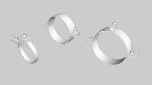 多规格管道管夹管卡扣SU模型 SU模型下载