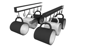 悬挂式马克杯收纳架SU模型 SU模型下载