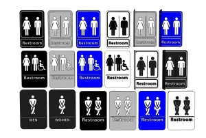 多款式卫生间标识牌su模型 - SU模型免费下载_sketchup模型