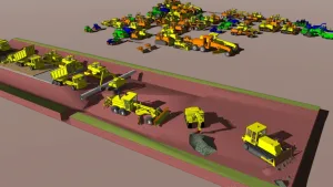 推土机压路机平地机和铺路机SU模型 - SU模型免费下载_sketchup模型