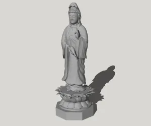 立姿净瓶观音像SU模型 SU模型免费下载 - 草图大师立姿净瓶观音像SU模型模型