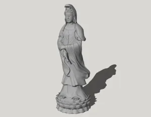 抱瓶立姿观音像SU模型 SU模型免费下载 - 草图大师抱瓶立姿观音像SU模型模型