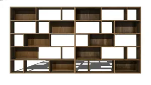 模块化实木格子小书架SU模型 - SU模型免费下载_sketchup模型