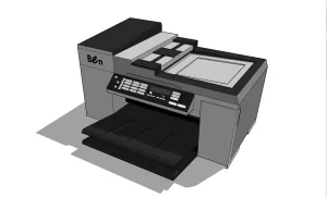 多功能的办公打印机SU模型 SU模型免费下载 - 草图大师多功能的办公打印机SU模型模型