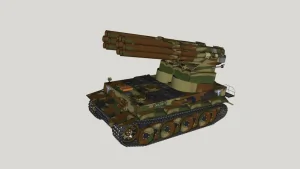 多管火箭炮履带车SU模型 SU模型下载