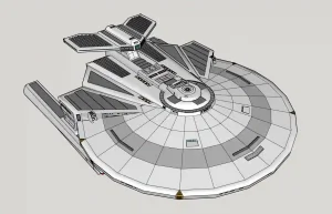科幻碟形星际飞船SU模型 SU模型下载