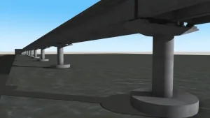 跨水桥梁墩座沙座桥墩SU模型 - SU模型免费下载_sketchup模型