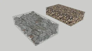 石笼网生态护坡箱SU模型 - SU模型免费下载_sketchup模型