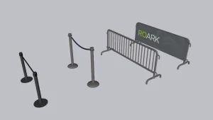 活动隔离栏与排队柱SU模型 SU模型下载