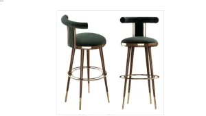 轻奢绒布吧台椅SU模型 SU模型下载