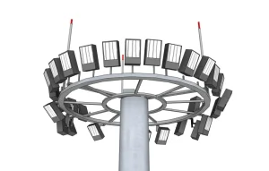 环形高杆球场灯SU模型 SU模型下载